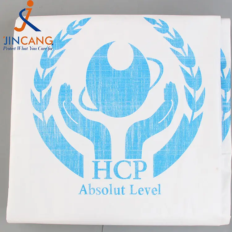 180g أبيض مع طباعة Pe tapaulin