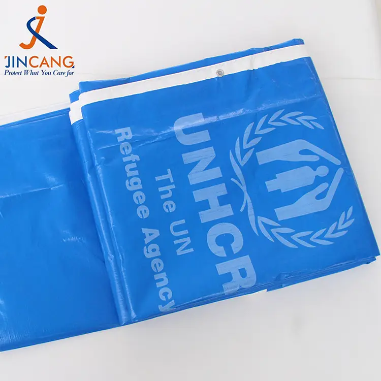 220 جرام أبيض أزرق مع طباعة القماش المشمع