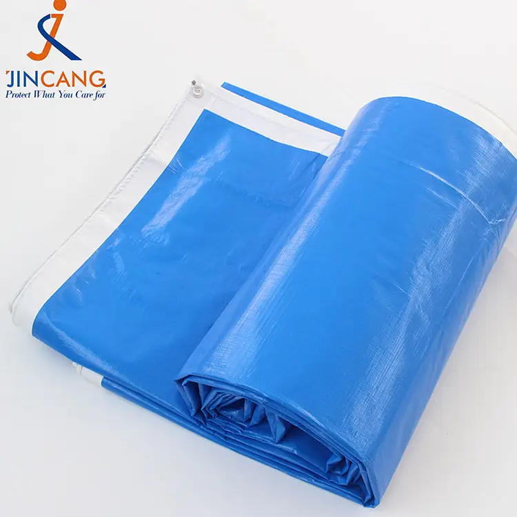 220 جرام أبيض أزرق مع طباعة القماش المشمع