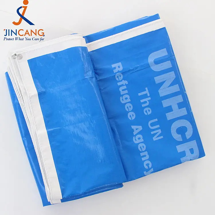 220 جرام أبيض أزرق مع طباعة القماش المشمع