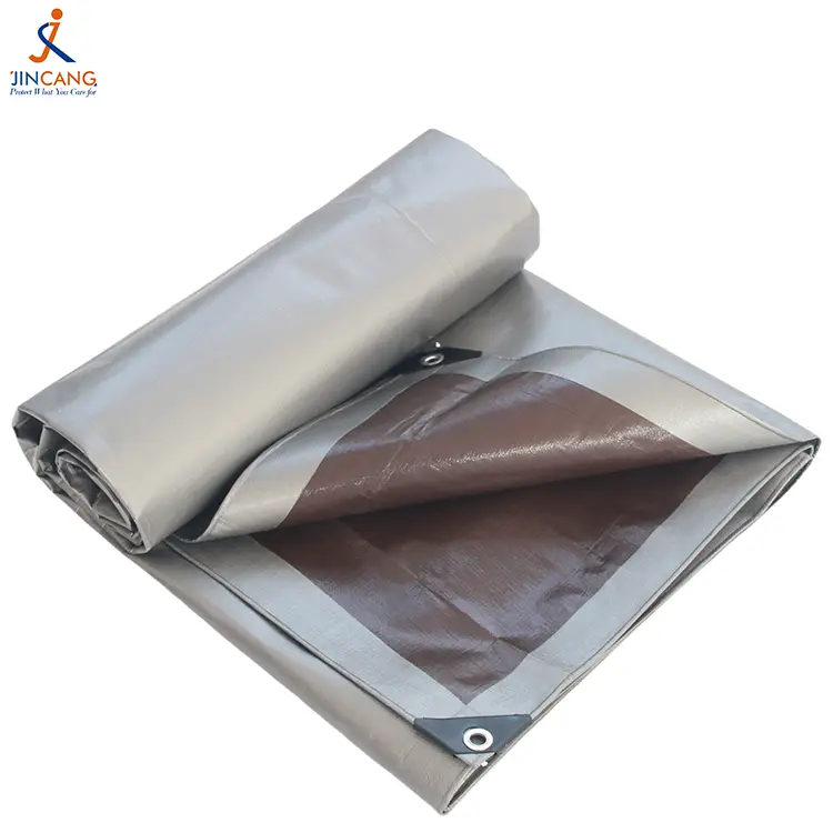 220 جم الفضة البني PE TARPALIN