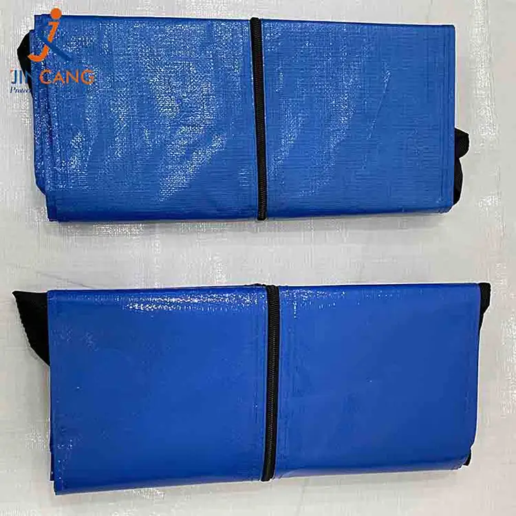 السوبر ماركت قابلة للطي PP المنسوجة حقيبة متحركة