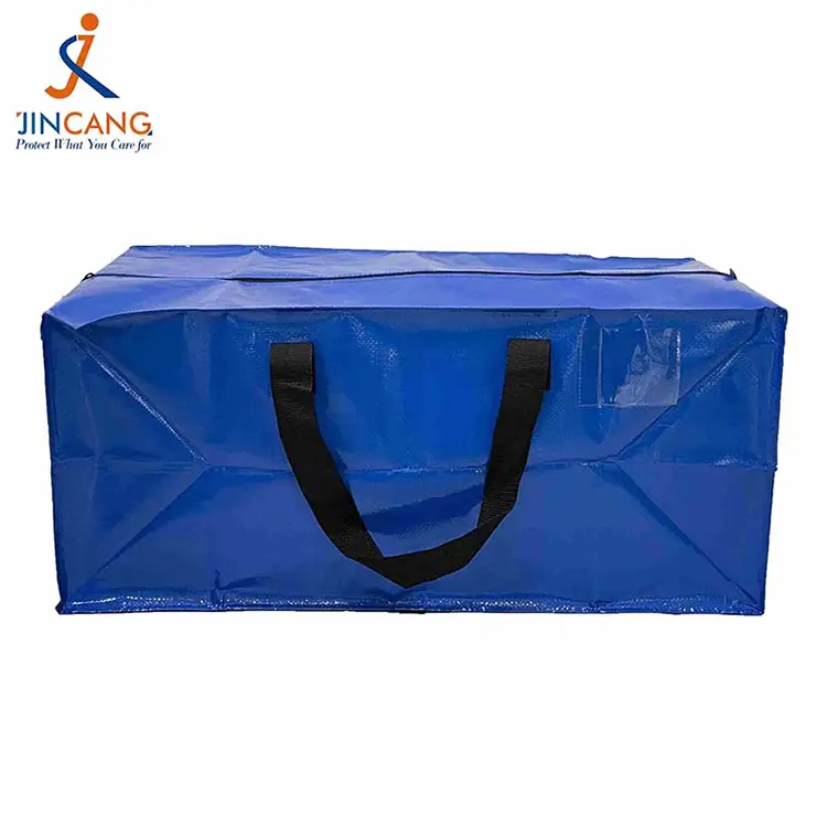 السوبر ماركت قابلة للطي PP المنسوجة حقيبة متحركة