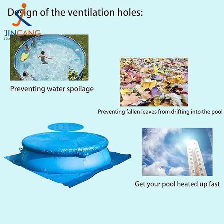 غطاء حمام السباحة الأزرق الفضي